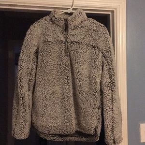 Thread and supply medium fuzzy quarter zip